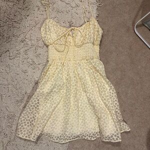 Urban Outfitters Yellow Floral Mini Dress
